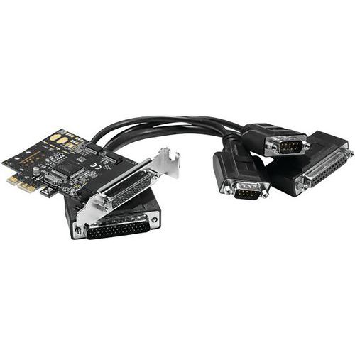 PCI-Express kaart 1x- 2x RS232 + 1x Parallele Low Profile