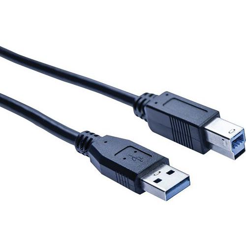 USB 3.0-kabel  type A en B zwart - 1,8 m
