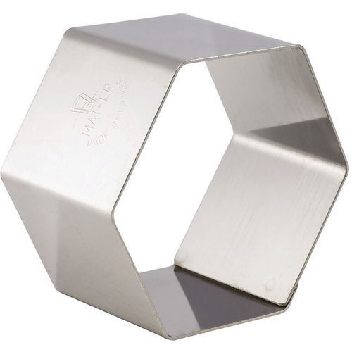 Uitdrukvorm zeshoekig van roestvrij staal - Set van 4 - Matfer