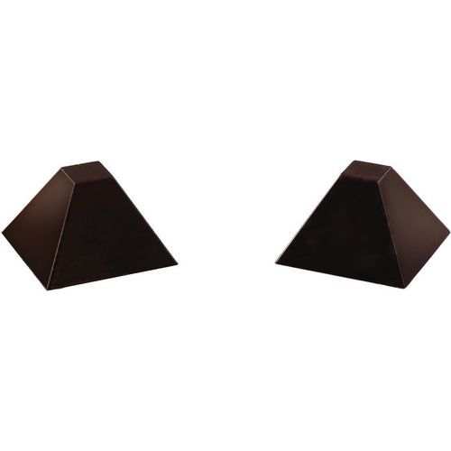 Chocoladeplaat met 28 uithollingen voor vierkant piramide - Matfer