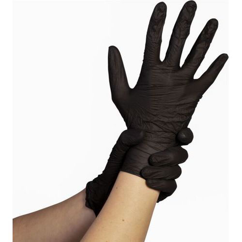 Handschoen wegwerp nitril zwart - Set van 100 - Matfer