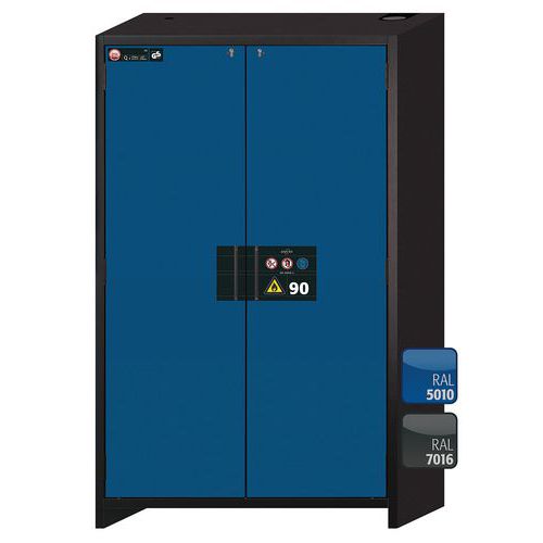 Veiligheidskast Q-CLASSIC-90 Q90.195.120 grijs/blauw_Asecos