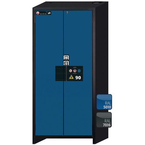 Veiligheidskast Q-PEGASUS-90 Q90.195.090 grijs/blauw_Asecos