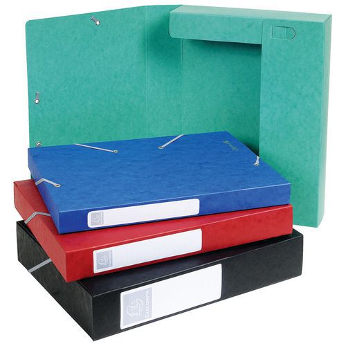 Plat geleverde dossierhouder Cartobox met rug 40 mm, glanskarton - A4