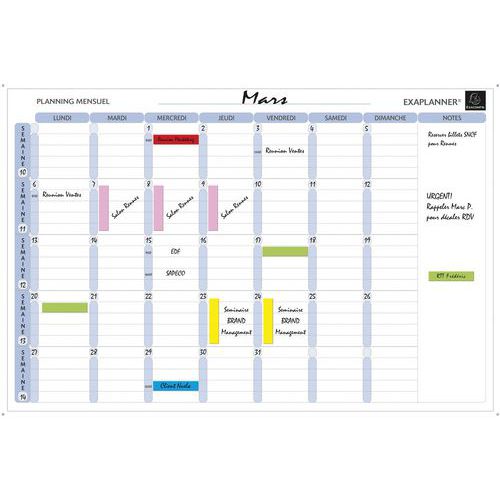 Magnetische maandplanning Franse tekst Exacompta