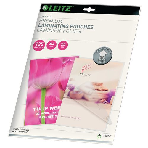 Lamineerhoezen UDT, A4, 125 micron, verpakking van 25, Leitz