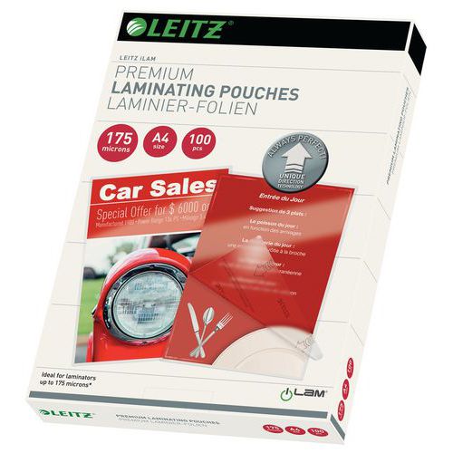 Lamineerhoezen UDT, A4, 175 micron, verpakking van 100, Leitz