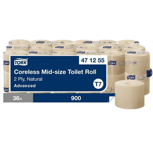 Toiletpapier op rol - zonder houder - Naturel - T7 Advanced