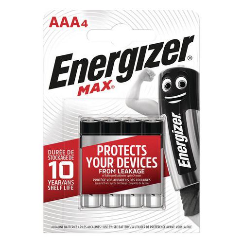 Batterij Max AAA - Set van 4 - Energizer