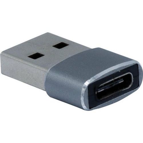 Slanke adapter USB-A 2.0 mannelijk - USB-C vrouwelijk - Dacomex