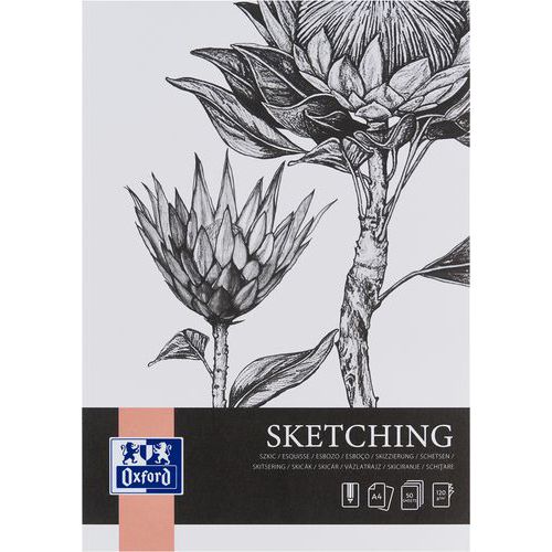 Tekenblok Sketching Art met rug A4 50 p. 120 g - Oxford