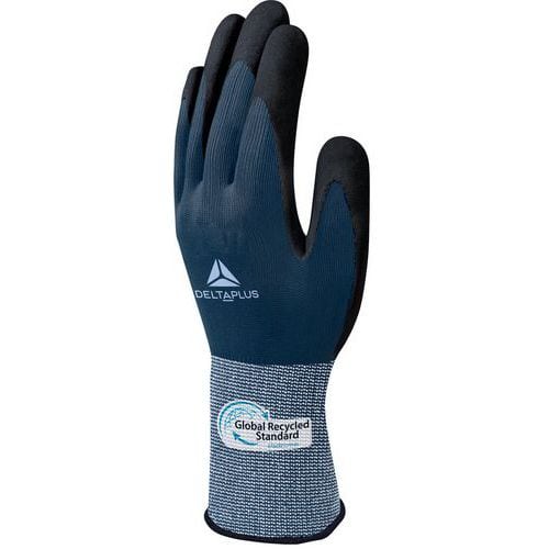 Handschoenen van gerecycled polyester 51% met nitrilcoating - VE733GREEN