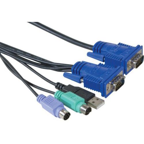 Combinatiekabel Kvm-switch VGA/PS2+USB - 5.0 m DEXLAN