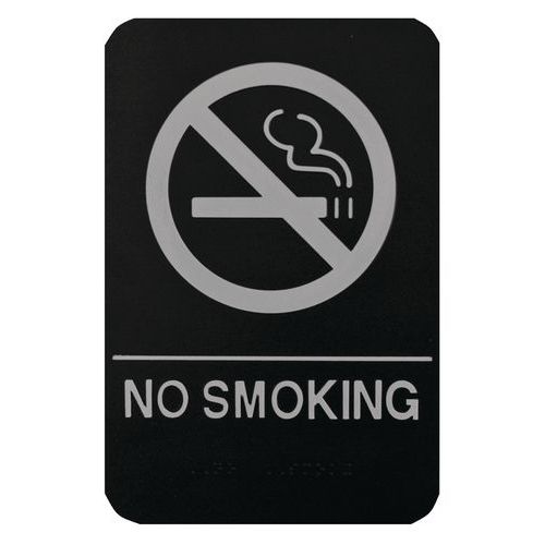 Pictogram No smoking - harde PVC - Zwart