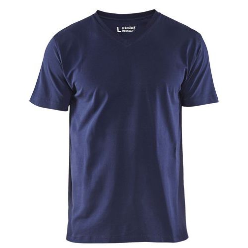 T-Shirt V-hals 3360 - marineblauw