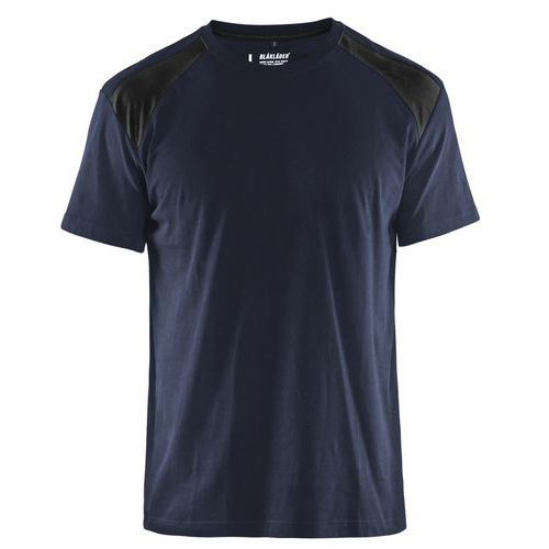 T-shirt Bi-Colour 3379 - marineblauw/zwart