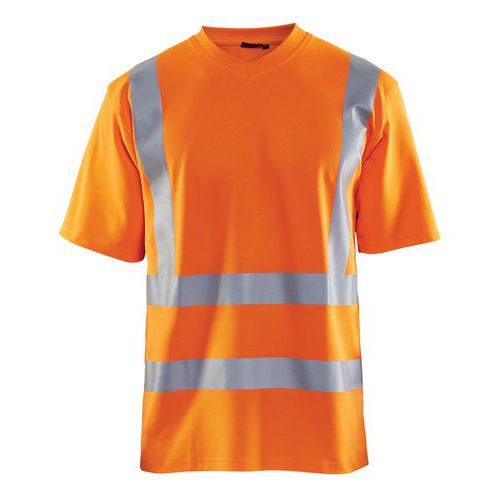 T-Shirt High Vis UV 3380 V hals - oranje
