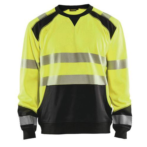 Sweatshirt High Vis 3541 - geel/zwart