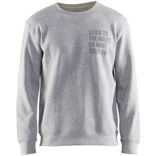 Sweatshirt Limited Stick to the Rules 9185 - Grijs Mêlee