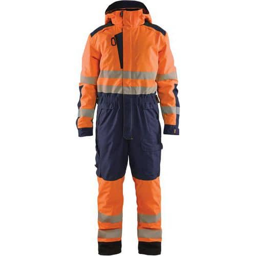 Winteroverall hoge zichtbaarheid klasse 3 oranje/blauw - Blåkläder