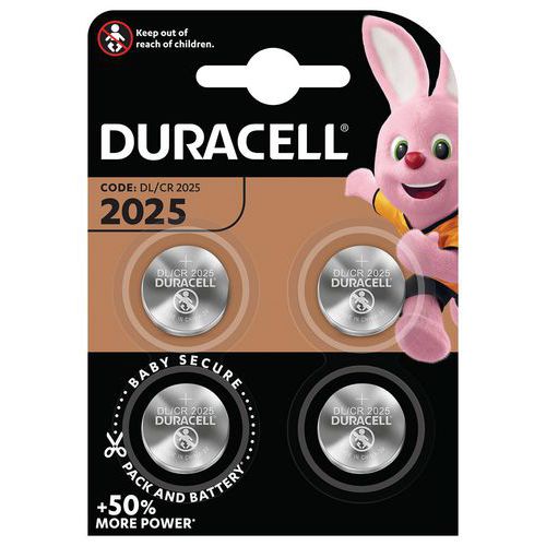 Lithiumknoopcelbatterij DL 2025 - Set van 4 - Duracell