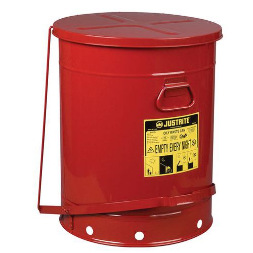 Container voor olieachtige afvalstoffen rood 80 l - Justrite