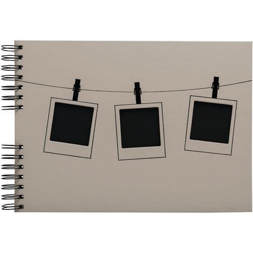 Fotoalbum Instants met spiraal 50 zwarte pagina - 32x22 cm - Exacompta