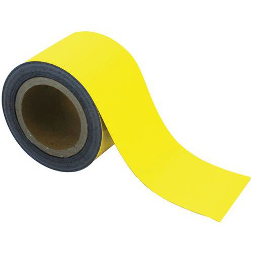Magnetische tape, uitwisbaar, voor markeren 10 m - Geel - Manutan Expert