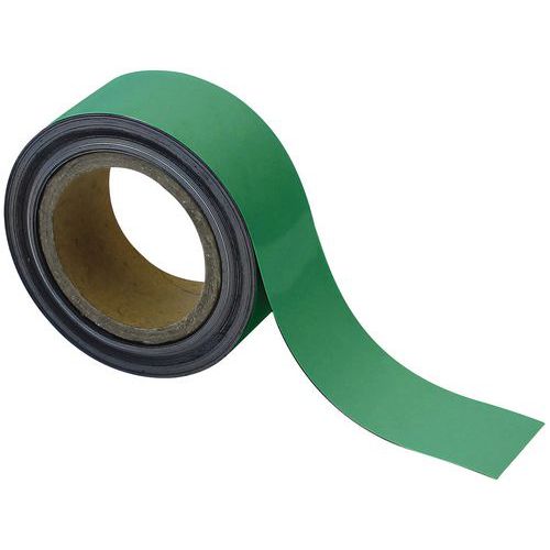 Magnetische tape, uitwisbaar, voor markeren 10 m - Groen - Manutan Expert