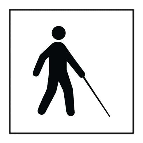 Pictogram toegankelijkheid voor slechtzienden of blinden in PVC