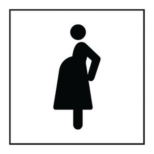 Pictogram toegankelijkheid voor zwangere vrouwen Gravoply