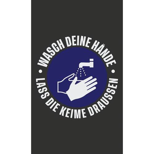 Mat Standard met opdruk - Wasch deine hände- Duits - Notrax
