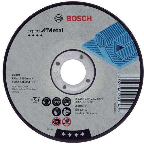 Doorslijpschijf recht Metal AS - Bosch
