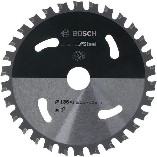 Cirkelzaagblad voor accuzagen Steel 136x15.875x1.6/1.2 30T - Bosch