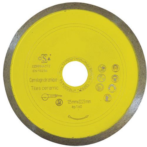 Doorslijpschijf voor tegels - Keramiek - Faience Ø 125 mm – Manutan Expert