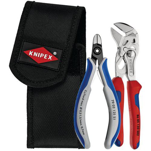 Kabelverbinder doorknip-set in gereedschapsriemtas - Knipex