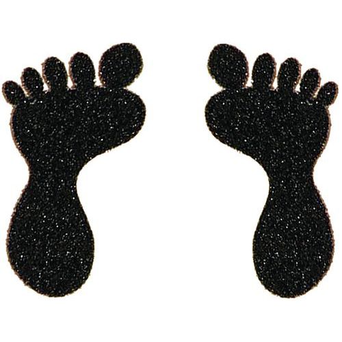 Sticker voor vloer - Afdruk van een blote voet