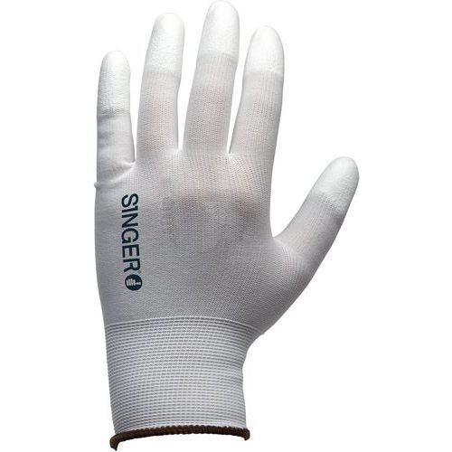 Handschoen van polyester 13 gauge wit - Singer