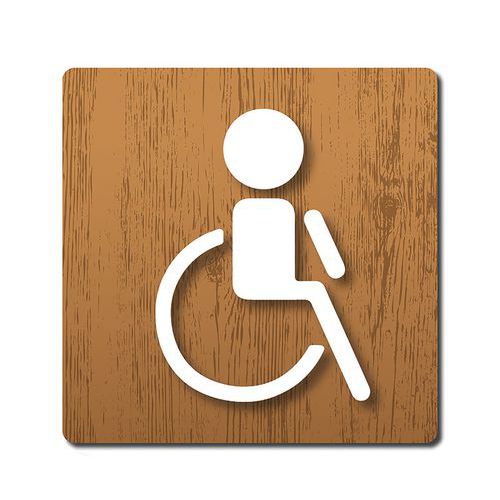 Houten deurbord - invalidentoilet - Novap