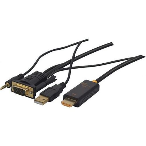 Omvormerkabel VGA en audio naar HDMI