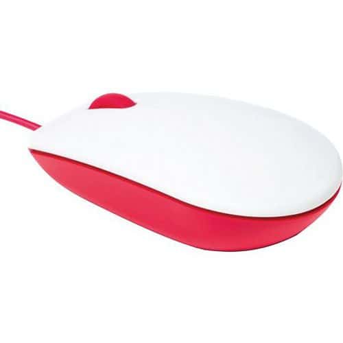 Officiële muis voor Raspberry Pi wit/rood - Raspberry