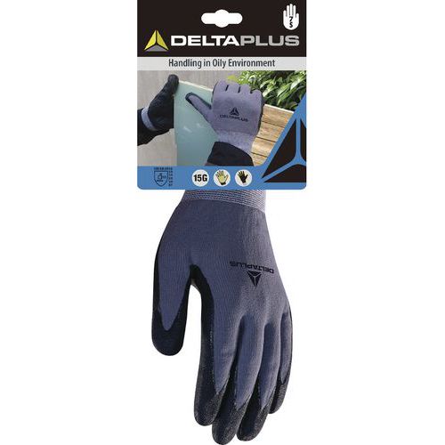 Handschoen gebreid polyamide spandex palm nitril/PU + noppen-DeltaPlus