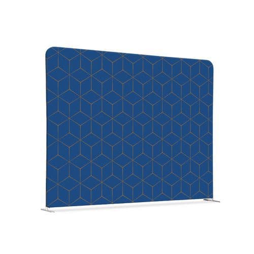 Scheidingswand Textiel 150-150 Dubbelzijdig Hexagon