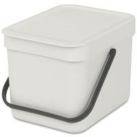 Afvalemmer Sort&Go 6L, Brabantia, wit