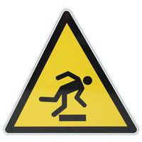 Waarschuwingsbord - Struikelgevaar, obstakel op grond - Aluminium