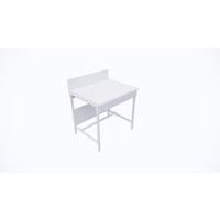 Laboratoriumtafel droog met achterwand melamine werkblad - ASEM