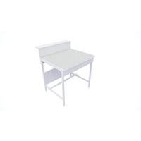 Laboratoriumtafel droog met achterwand geemailleerd glas - ASEM
