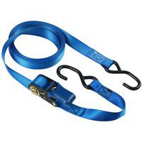 Spanband met S-haak en gesp blauw 5,0m x 35 mm - Set 4 - Master Lock