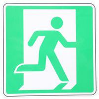 Bord Nooduitgang rechts, zelfklevend - Manutan Expert