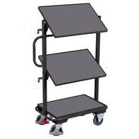 Etagewagen klein met 3 etages, kantelbaar - Draagvermogen 200 kg